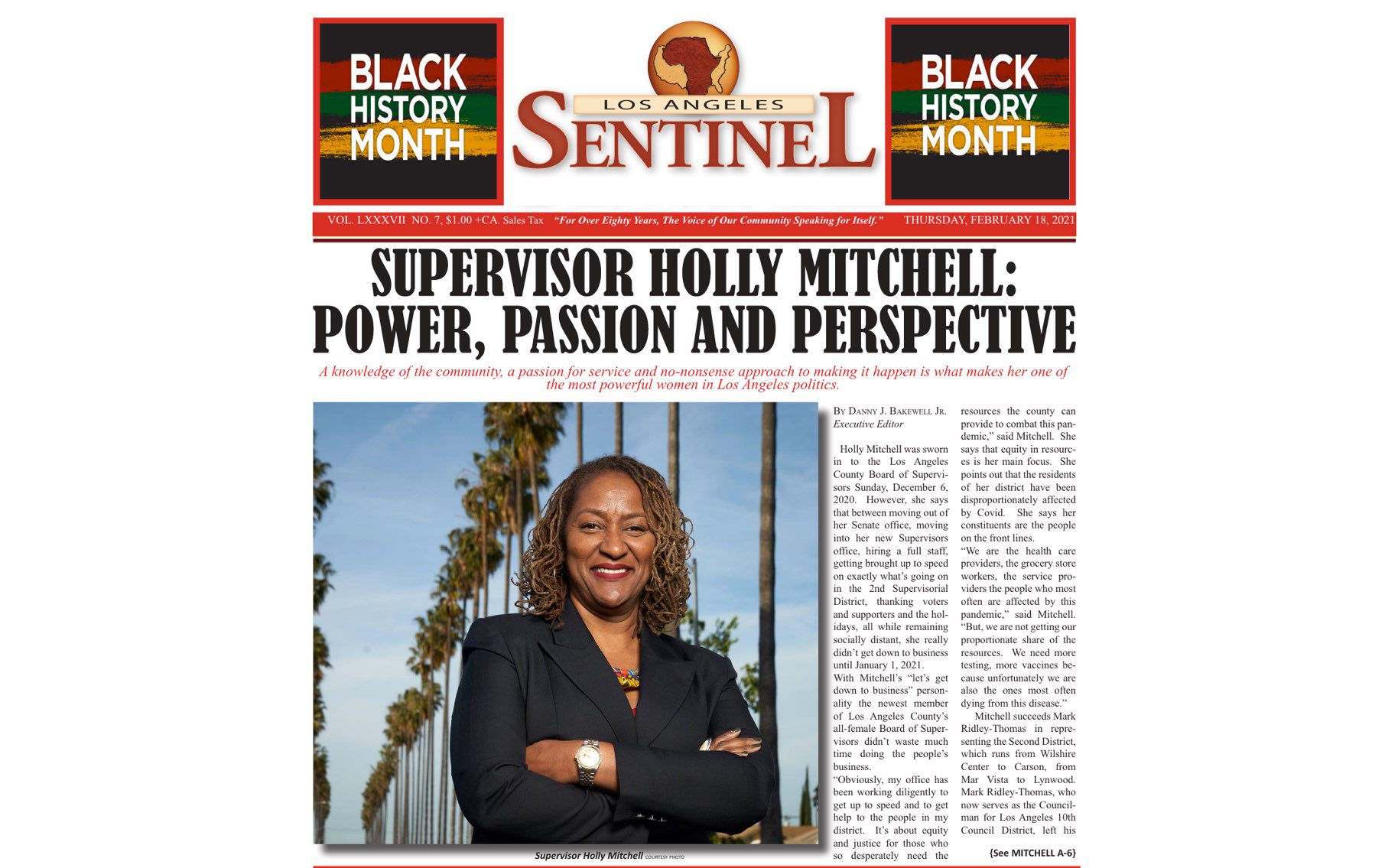 Screenshot of Los Angeles Sentinel