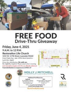 Free Food Drive-Thru Restoration Life Church